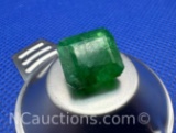 Square Cut Green Emerald Gemstone 7.5 ct