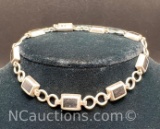 Sterling Silver Black Onyx Bracelet 7 Grams