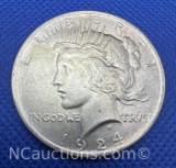 1924 Silver Peace Dollar 90% Silver Coin 26 Grams
