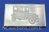 The Franklin Mint 1916 Dodge Sterling Silver Bullion Bar 65 Grams