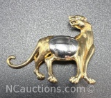 Vintage White And Yellow Gold Lion Pendant 6.8 Grams