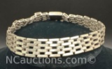 Sterling Silver Panther Link Bracelet 21 Grams