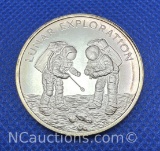 Man Greatest Adventure Lunar Exploration 90% Silver Coin 14 Grams