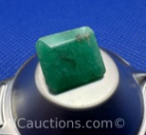Square Cut Green Emerald Gemstone 7ct