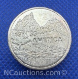 Swiss Of America 1 Troy Oz .999 Fine Silver Bullion Round