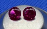 Set of Brilliant Round Cut Pink Sapphire Gemstones 2ct