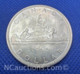 1965 Canadian Dollar 80% Silver Coin 23 Grams
