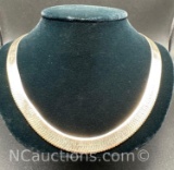 Sterling Silver Herringbone Necklace 31 Grams