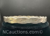 Sterling Silver Braided Bangle Bracelet 18 Grams