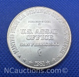 1981 US Assay San Francisco 1 Troy Oz .999 Fine Silver Bullion Coin