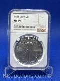 NGC MS69 2023 Silver Eagle 1 Troy Oz .999 Fine Silver Bullion Coin