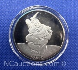 Disney 1 Troy Oz .999 Fine Silver Happy Bullion Coin