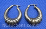 Vintage Sterling Silver Hoop Earrings 3 Grams