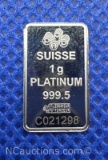 Suisse 1 Gram 999.5 Platinum Bullion Bar