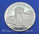 Casino Monte Picayo Sterling Silver Coin 14 Grams