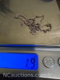 Sterling Silver Chain Necklace 1.9 Grams
