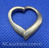 Sterling Silver Heart Pendant 5 Grams