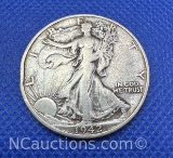 1942-S Walking Liberty 90% Silver Half Dollar Coin 12 Grams