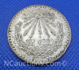 1932 Mexico Un Peso 72% Silver Coin 16 Grams