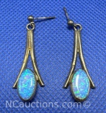 OTT Sterling Silver Opal Dangle Earrings 5 Grams