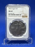 NGC MS69 2023 Silver Eagle 1 Troy Oz .999 Fine Silver Bullion Coin