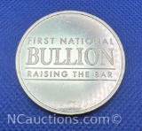 First National Bullion Raising The Bar 1 Troy Oz .999 Fine Silver Dollar Coin