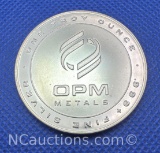 OPM Metals 1 Troy Oz .999 Fine Silver Bullion Coin
