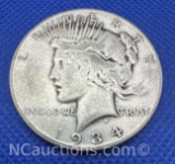 1934-S 90% Silver Peace Dollar Coin 26 Grams