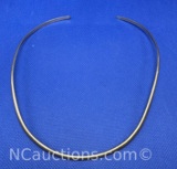 Mexico Sterling Silver Choker Necklace 14 Grams