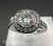 Preveli Sterling Silver Brilliant Round Cut Diamond Ring 3 Grams Size 5 1Ct