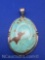 JR Navajo Sterling Silver Turquoise Pendant 30 Grams