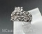 14k White Gold Diamond Engagement Ring Set 4.6 Grams Size 5