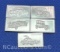 Sterling Silver Automotive Bullion Bars 8 grams White Mercedes 1916 Dodge etc