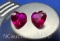 Set Of Heart Cut Ruby Gemstone 2 ct