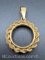 14k Gold Coin Holder Inlay Pendant 3 Grams