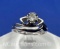 14k White Gold Solitaire Brilliant Round Cut Diamond Engagement Ring Set 3.9 Grams Size 8.7