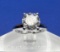 Preveli Sterling Silver Brilliant Round Cut Diamond 3 grams Size 7.5