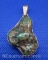 Navajo Sterling Silver Turquoise Pendant 20 grams total weight