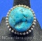 Navajo Sterling Silver Turquoise Ring 8 Grams Size 8.5