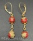 14k Gold Enamel Ladybug Earrings 2.5 Grams
