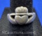 Sterling Silver Hands Heart Ring 3.9 Grams Size 7