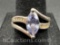 Sterling Silver Purple Stone Ring 3 grams Size 7