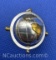 Sterling Silver World Globe Pendant 8 Grams