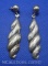 Sterling Silver Twist Dangle Earrings 11 grams
