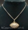 1944 Champions Sterling Silver Football Pendant Necklace 13 grams