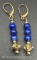 AAA Quality Lapis 14k Gold Earrings 3.8 grams