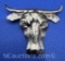 Sterling Silver Bull Head Brooch Pin 2 Grams