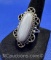 Mexico Sterling Silver Moonstone Ring 10 GRAMS Size 7