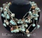 Guatemalan Turquoise Necklace Hand Beaded 98 grams