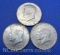 3 Kennedy 40% Silver Half Dollar Coins 34 Grams